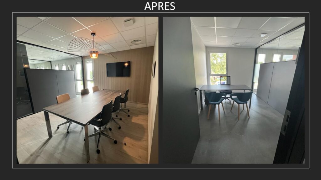 Bureaux partagés, cloisons vitrées, Co working 